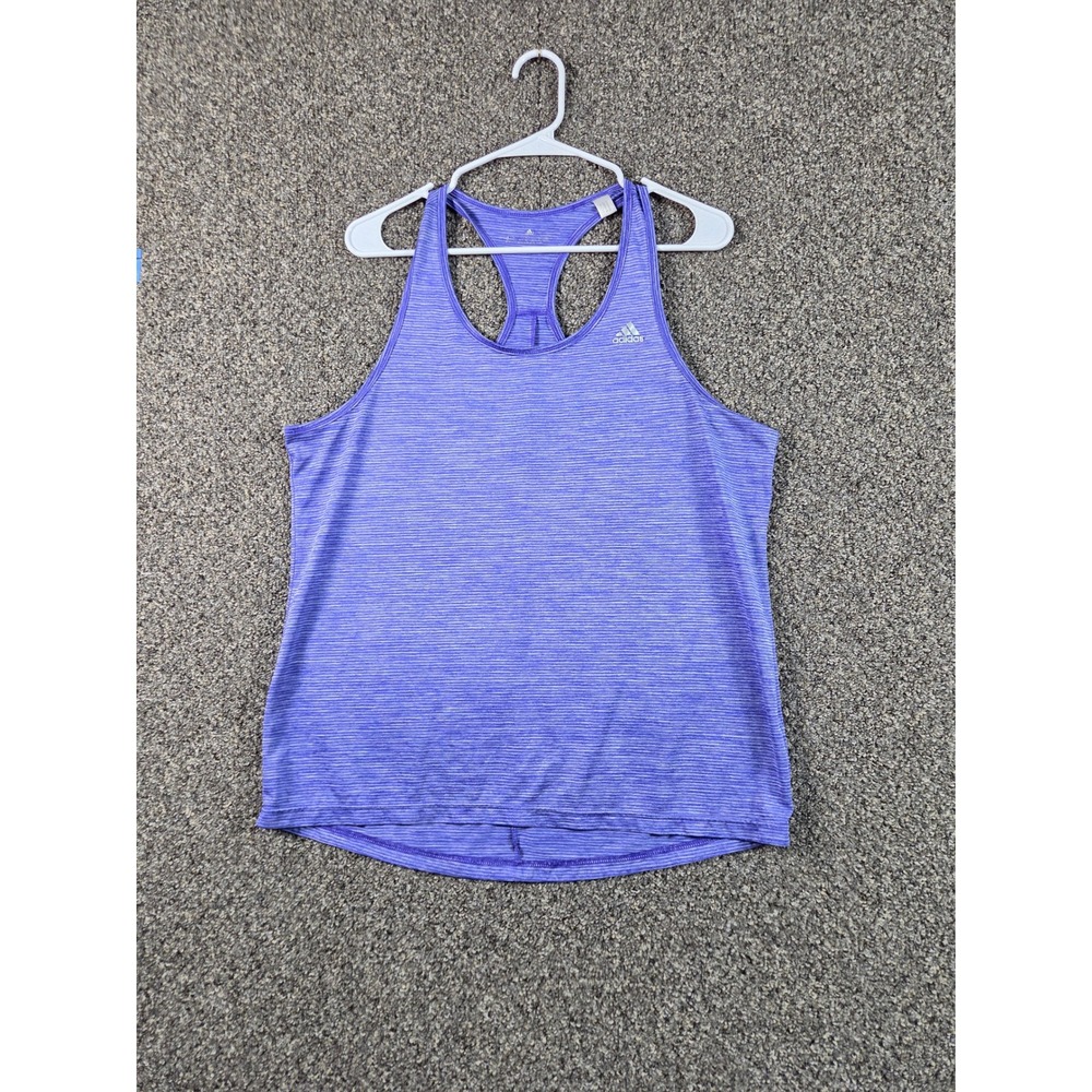 Adidas Racerback Shirt Womens Large Purple Excellent Space Dye Tank Top